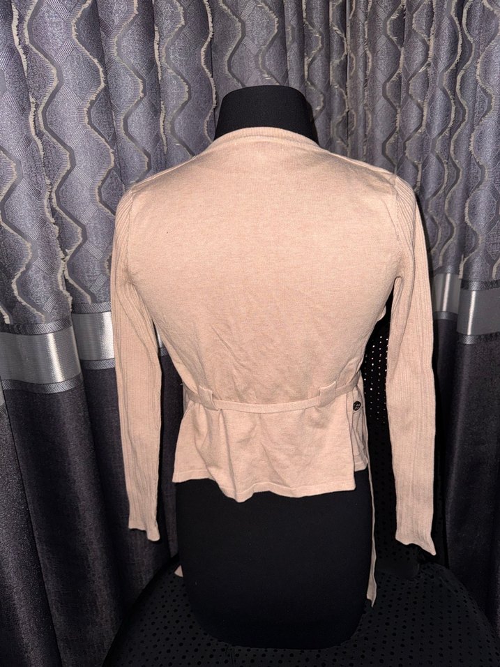 Koton Bej Kadın Süet Salaş Hırka - Görsel 4