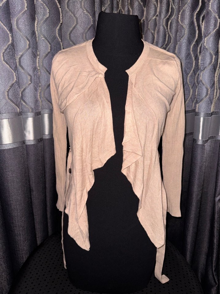 Koton Bej Kadın Süet Salaş Hırka - Görsel 2