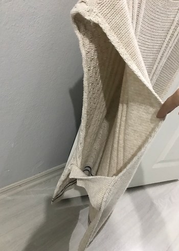 Bohem Tarz Gri Triko Kadın Süveter - Görsel 3