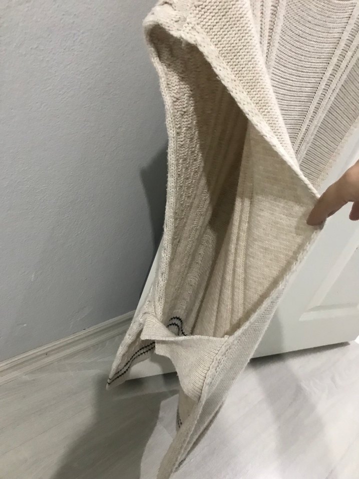 Bohem Tarz Gri Triko Kadın Süveter - Görsel 3