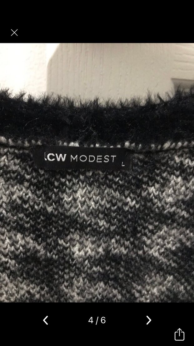 Uzun Kollu Salaş Kazayağı Desenli Kadın Hırka - Görsel 3