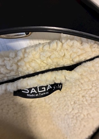 Siyah Uzun Deri Kürklü Kadın Ceket - Görsel 2