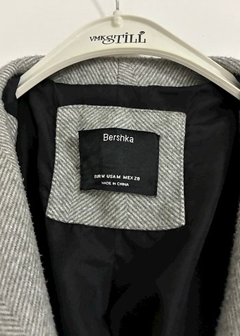 Gri Kadın Kaban Büyük Yaka Cepli - Görsel 3