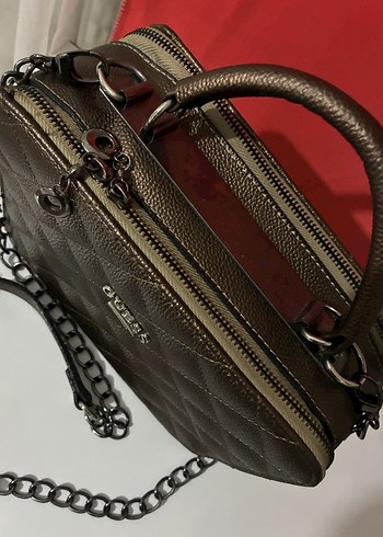 Zincir Detaylı Kahverengi Deri Çanta - Görsel 3