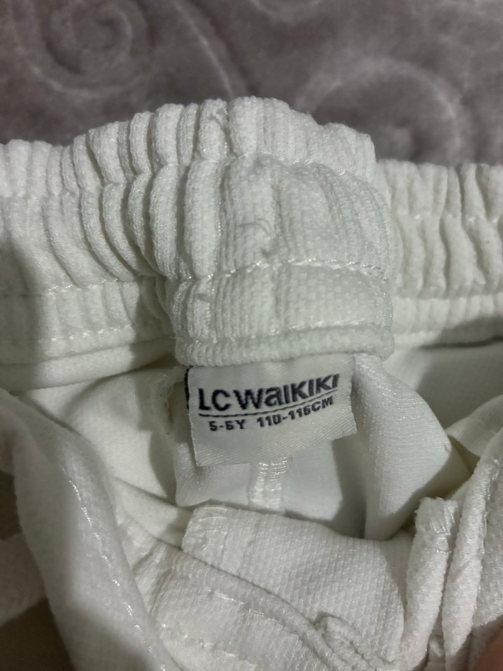 Beyaz 5-6 yaş erkek çocuk pantolon - Görsel 2