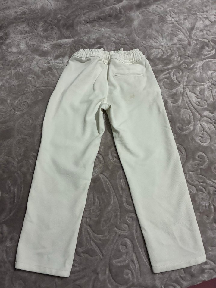 Beyaz 5-6 yaş erkek çocuk pantolon - Görsel 3