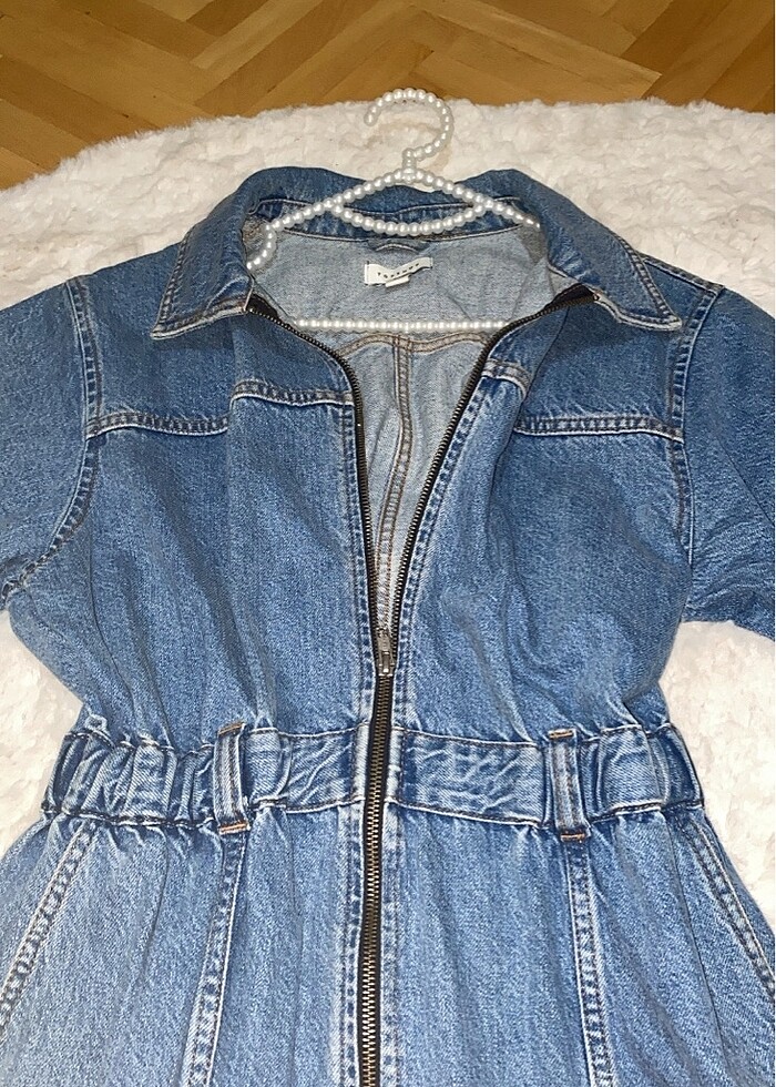 Kot fermuarlı elbise - Görsel 3