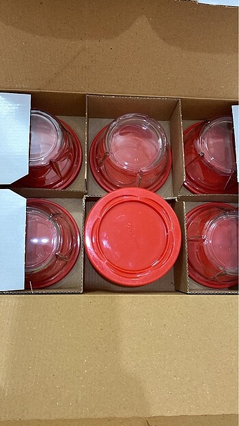 6lı kapaklı cam kase - Görsel 2