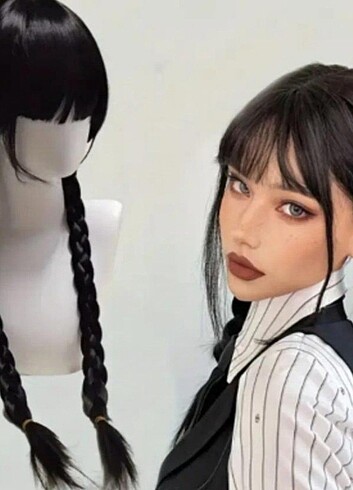 Anime Cosplay Wednesday Peruk