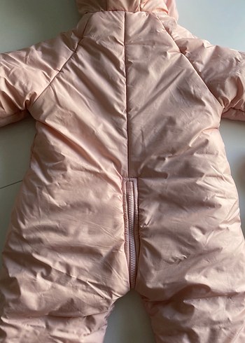 Kürklü Kapüşonlu Pembe Bebek Tulumu - Görsel 5