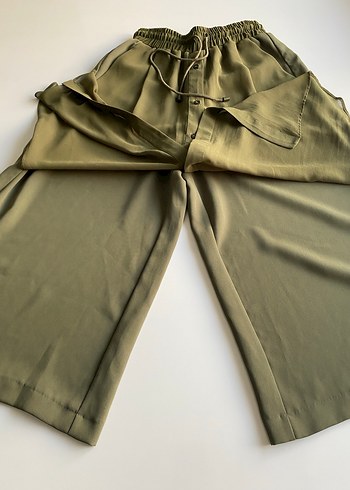 xs Beden haki Renk Haki Renk Kadın Salaş Midi Kumaş Pantolon