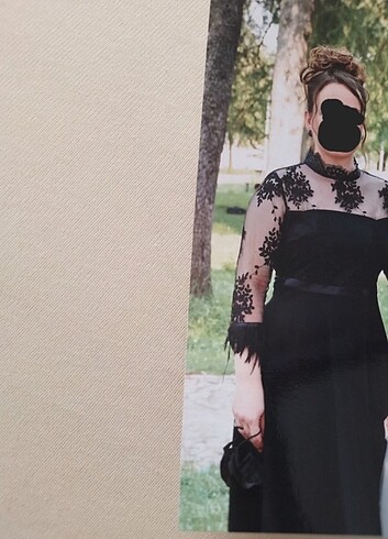 l Beden siyah Renk Şık elbise