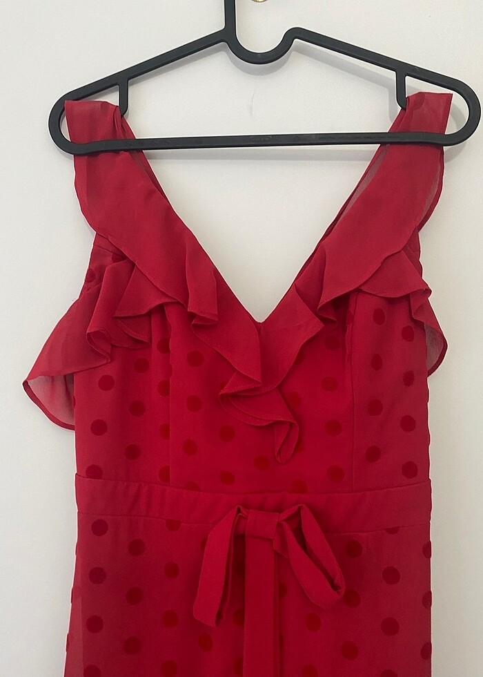 DCEY Kırmızı abiye elbise - Görsel 2