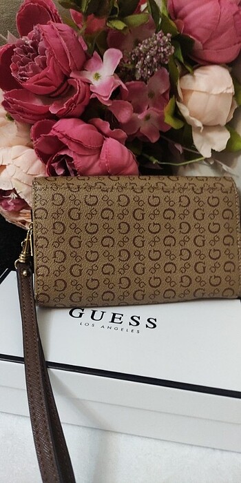 Beden Orijinal Guess Çok Şık Monogram Cüzdan