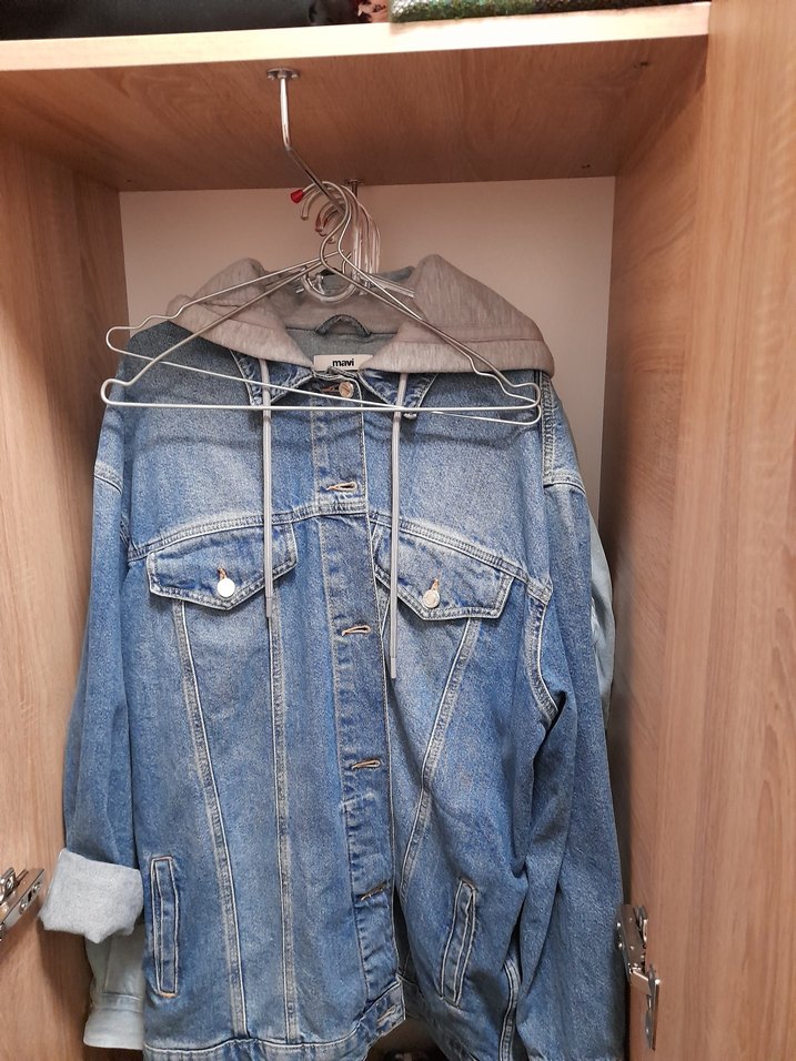 Kadın Mavi Indigo Jean Ceket - Görsel 2