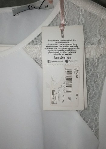 Beyaz Kısa Kollu Midi Elbise - Görsel 3