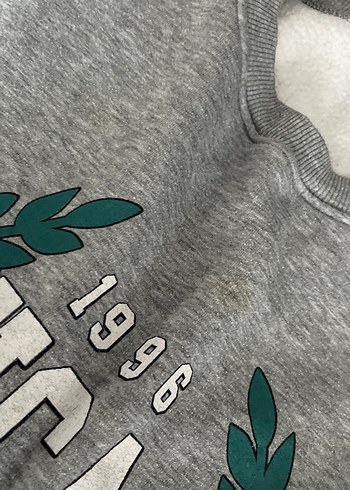 Gri Baskılı Kadın Sweatshirt - Görsel 3