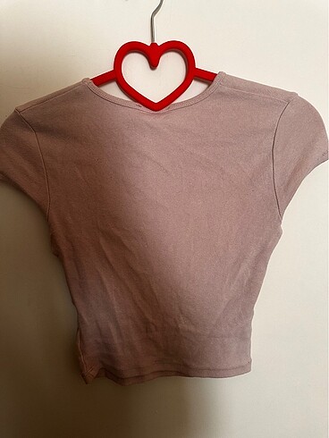 Bershka ORJİNAL bershka toz pembe crop