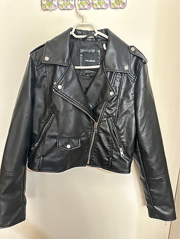 Pull And Bear siyah deri ceket