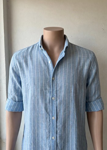 Lee Cooper Acik Mavi Cizgili Rahat Gomlek