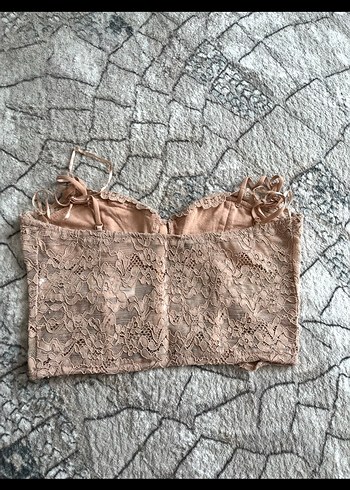 Nakışlı Bej Bohem Bralet - Görsel 3