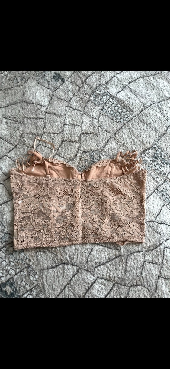 Nakışlı Bej Bohem Bralet - Görsel 3