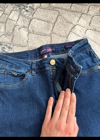 Lacivert Kadın Normal Boy Denim Pantolon - Görsel 2