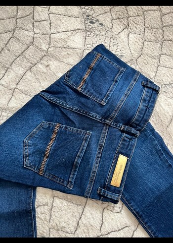 Lacivert Kadın Normal Boy Denim Pantolon - Görsel 3
