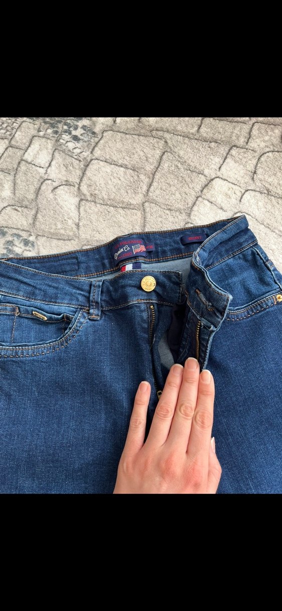 Lacivert Kadın Normal Boy Denim Pantolon - Görsel 2