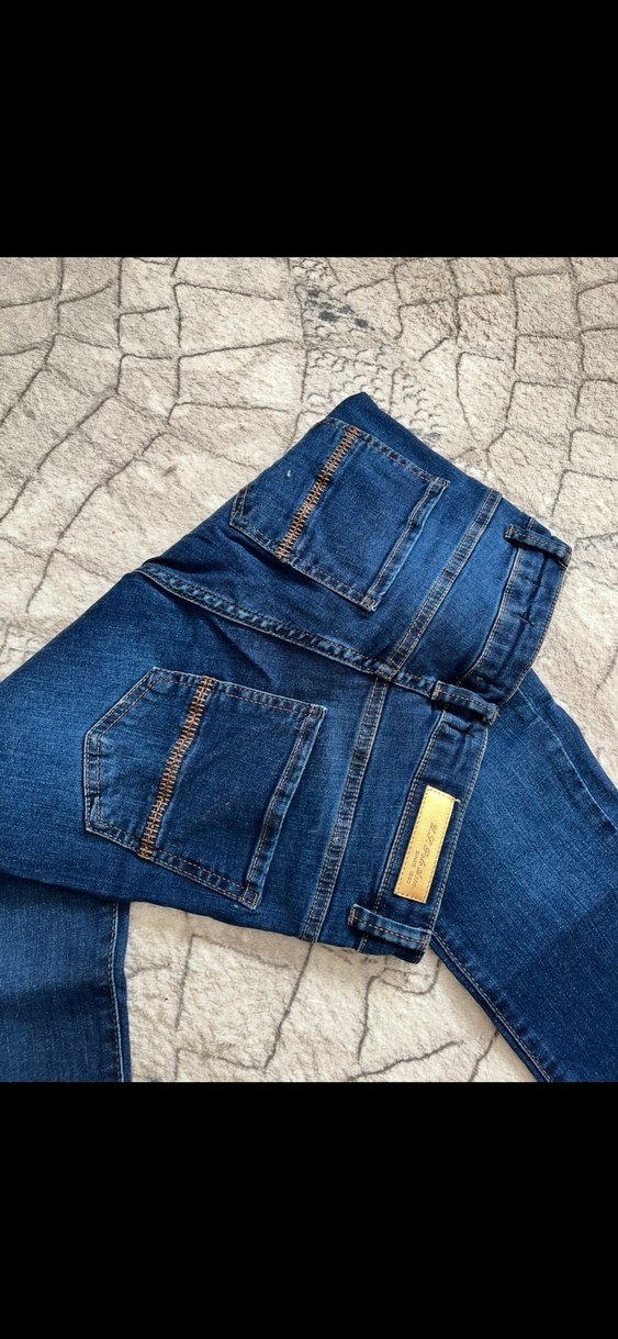 Lacivert Kadın Normal Boy Denim Pantolon - Görsel 3