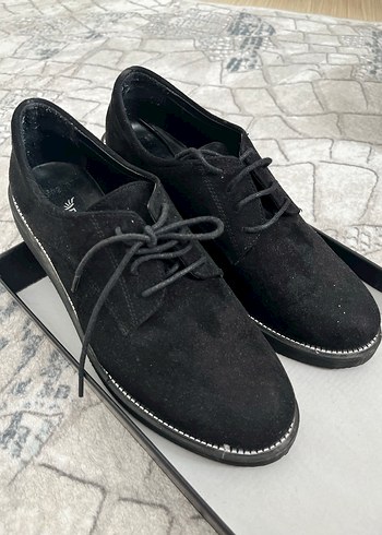 Süet kadın klasik ayakkabı - Görsel 2