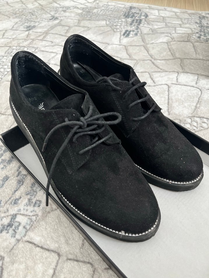 Süet kadın klasik ayakkabı - Görsel 2