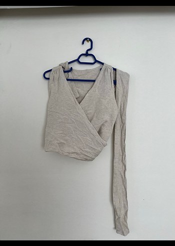 Beyaz Askılı keten üst - Görsel 2