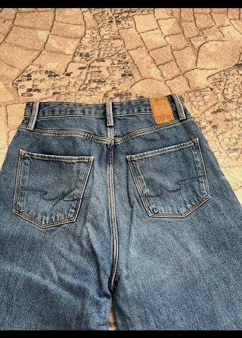 Gri Mavi Normal Boy Bol Kesim Kadın Kot Pantolon - Görsel 5