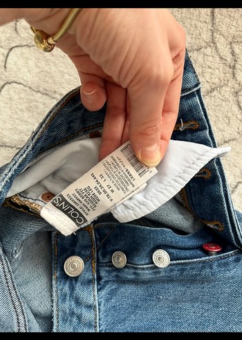 Gri Mavi Normal Boy Bol Kesim Kadın Kot Pantolon - Görsel 4