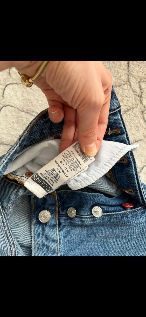 Gri Mavi Normal Boy Bol Kesim Kadın Kot Pantolon - Görsel 4