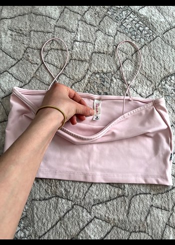 Pembe İnce Askılı Kadın Bralet - Görsel 2