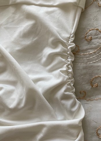 Zara Beyaz straplez ust