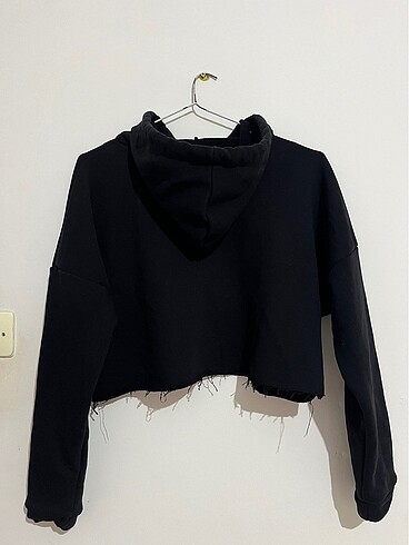 Trendyol & Milla Trendyol pamuklu crop oversize kapüşonlu sweatshirt