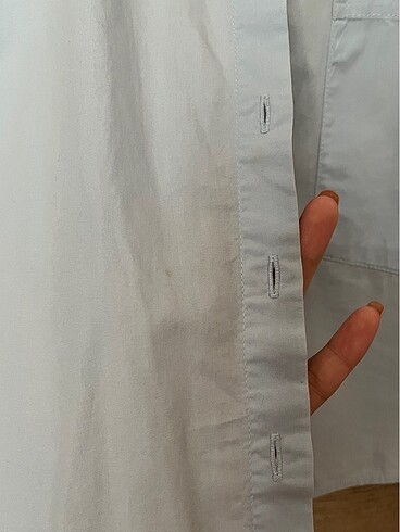 xs Beden DeFacto mavi crop gömlek