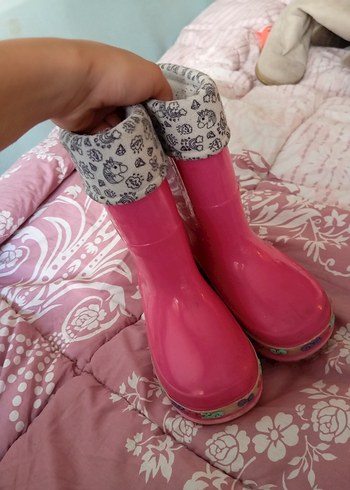 LC Waikiki Pembe Kız Çocuk Bohem Baskılı Yağmur Çizmesi