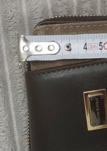 Beden Silver polo Kahverengi Baskılı Deri Fermuarlı Kadın Cüzdanı