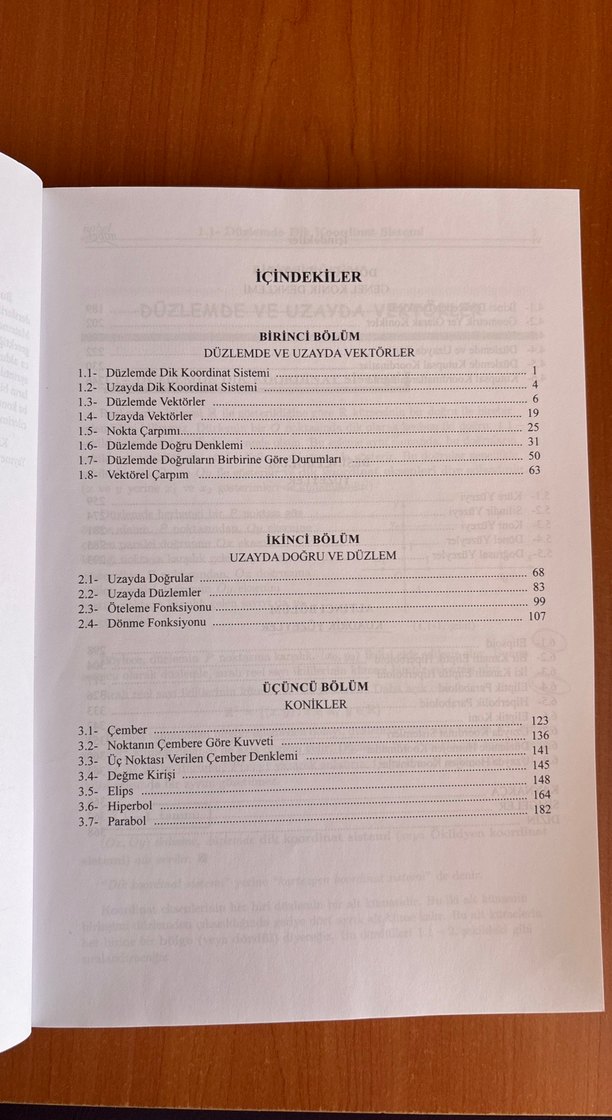 Arif Sabuncuoğlu Analitik Geometri Kitabı - Görsel 2