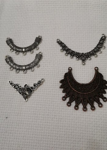 Gri Nakışlı Boncuklu Bohem Kadın Charm hepsi - Görsel 2