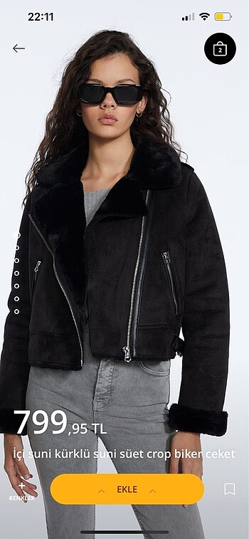 Bershka kadın mont / kaban siyah