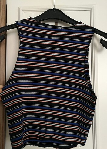 s Beden Zara çizgili crop üst 