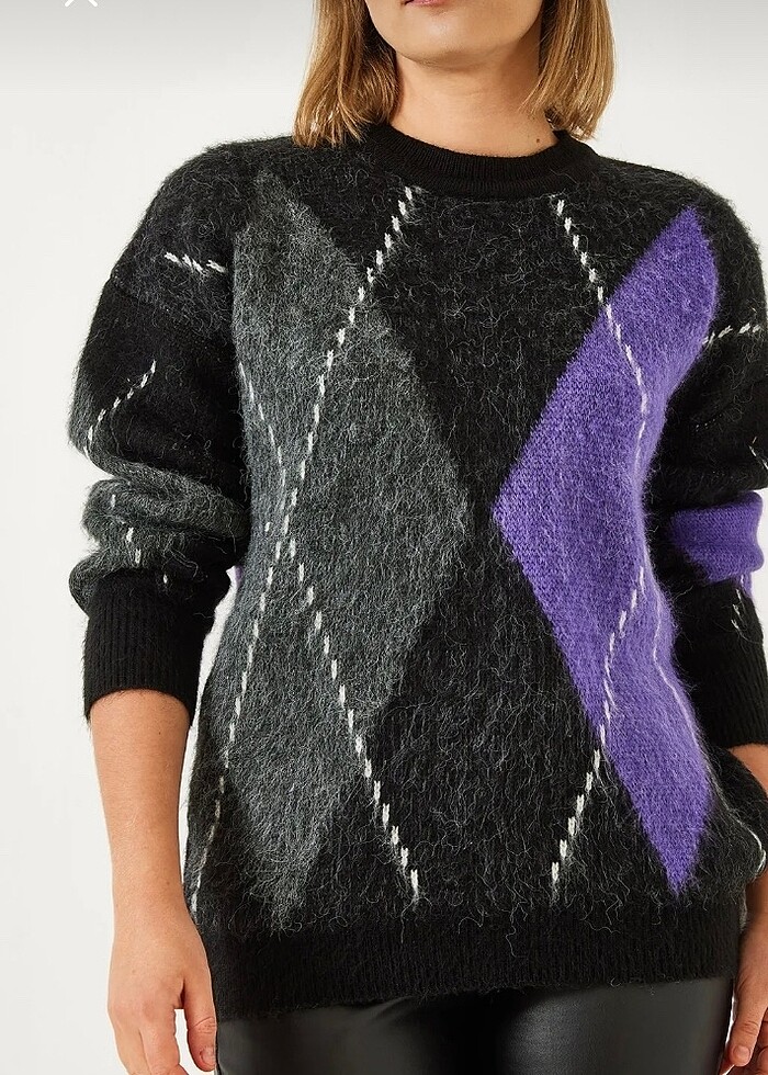 Baklava desenli kazak - Görsel 2