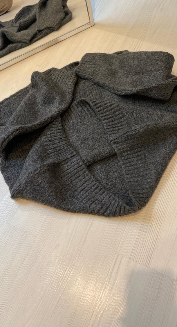 Gri Basic Kadın Triko Kazak - Görsel 4