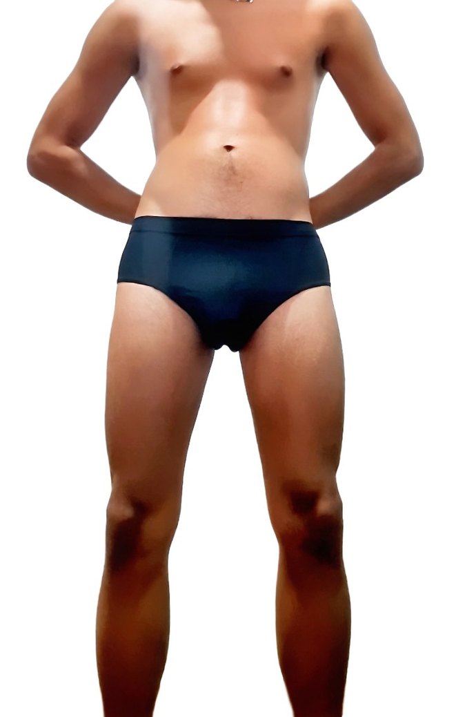 Siyah Erkek Midi Atletik Slip - Görsel 3