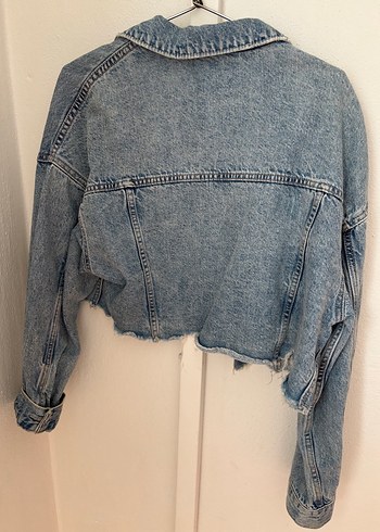 Bershka Düğmeli Mavi Kadın Denim Ceket